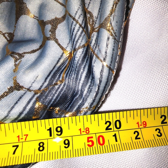 Shoreline Black Grey n Gold Accent Maxi Dress One Size Plus - Picture 5 of 6